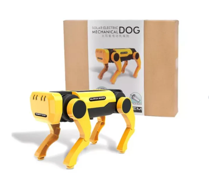 Solar robot dog toy