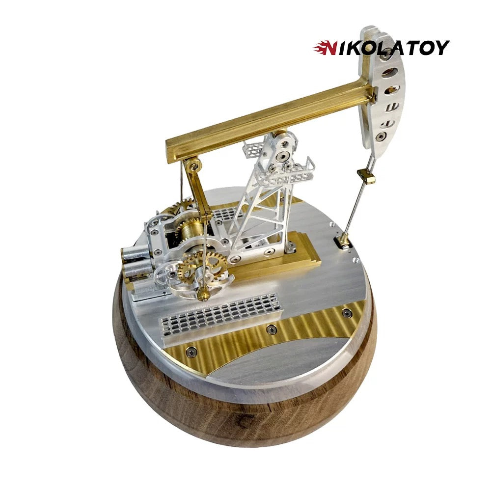 Nikolatoy- Metal Oilfield Electric Rechargeable Oil Pump with Dust Cover and Base