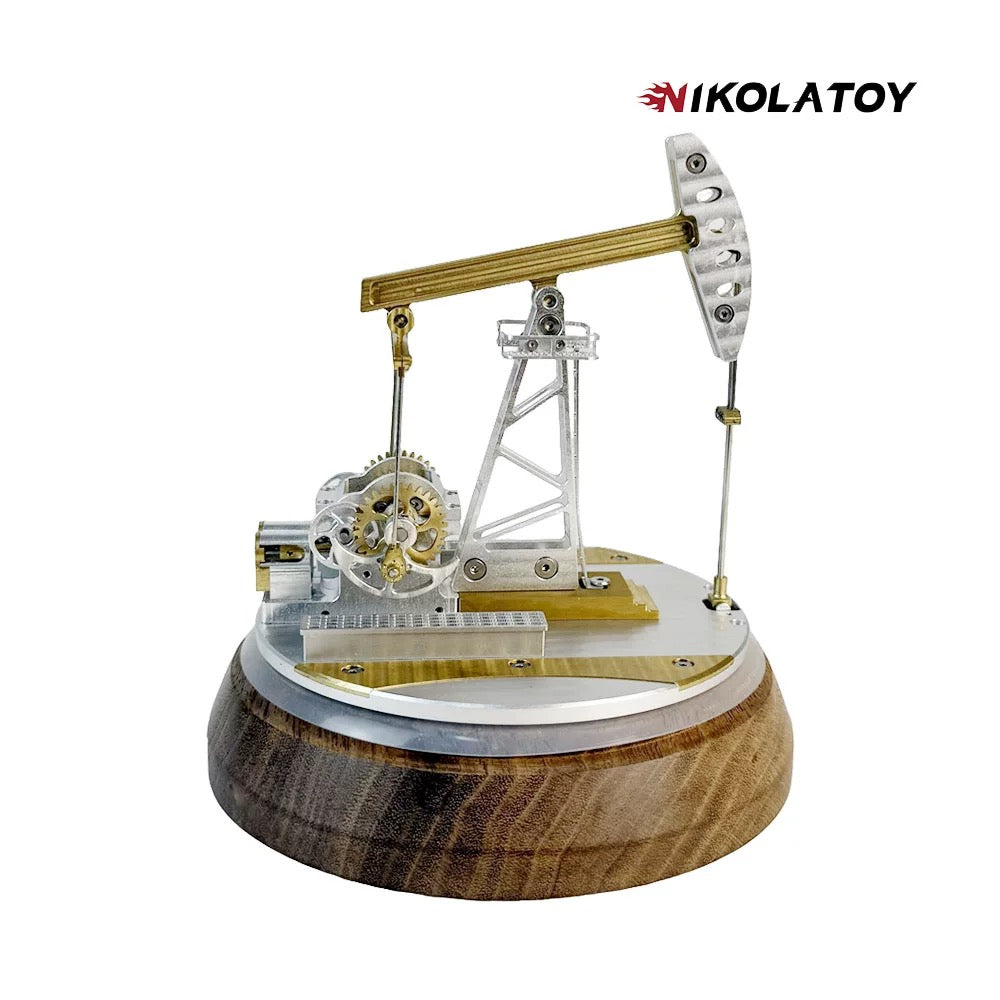 Nikolatoy- Metal Oilfield Electric Rechargeable Oil Pump with Dust Cover and Base