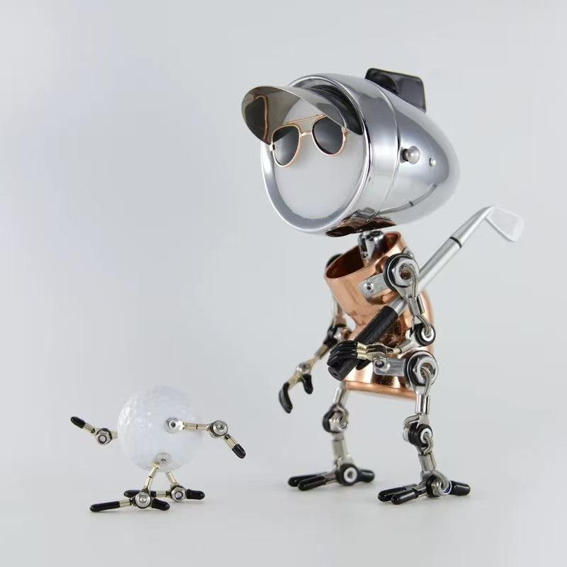 Robolight2018- Robot lamp Metal Art Cute Robot Collectible table lamp Night Light